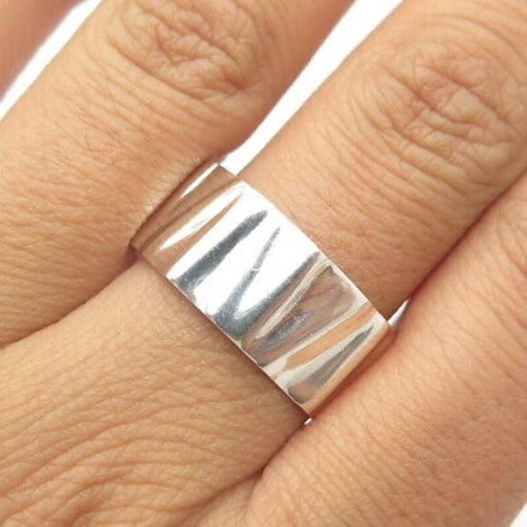 Jewelry - 925 Sterling Silver Vintage Dominique Dinouart Mexico Band Ring Size 11.25